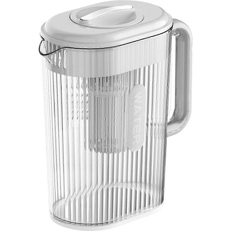 Carafe à infusion 2 L avec filtre à fruits et poignée, transparente, idéale pour le thé glacé. (1/5)