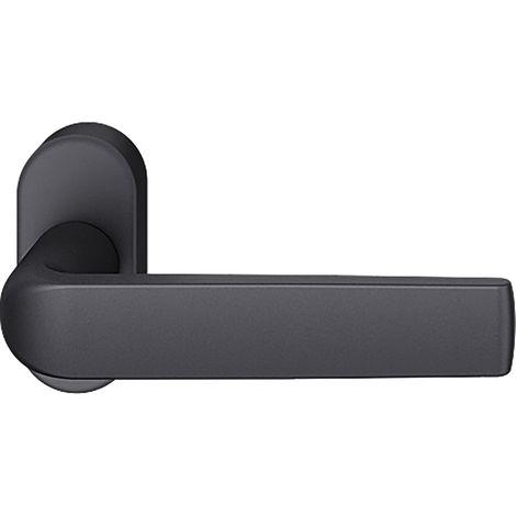 FSB Rahmentürdrücker 09 1267 Hochhaltefeder B ovale Rosette Aluminium schwarz (1/3)