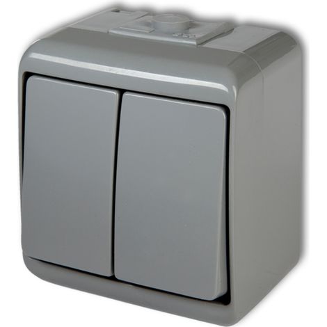 Interrupteur à bougie Junior, gris IP54, 10WHE-2