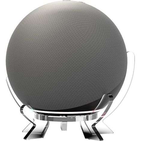 Tischhalterung für Echo Dot 4/5 mit integriertem Kabelmanagement, schraubenlos, Lautsprecherhalterung (Amazon Echo Dot 4/5, transparent) T006 (1/5)