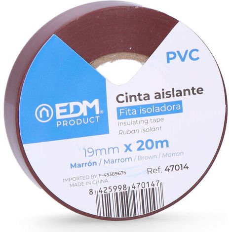 Ruban isolant, 20m x 19mm, marron 47014