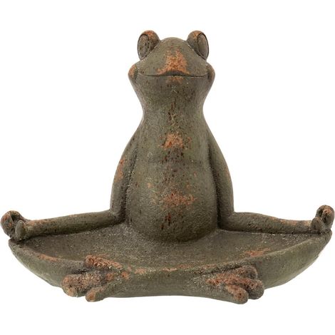 Statue Grenouille d'Extérieur "Antik" 64cm Vert Foncé