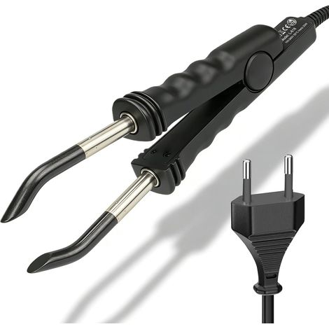 hair extension iron heated clip hair extensions iron hair extensions keratin fixing tool for salon and home black (1/5)
