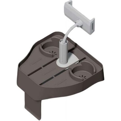 Étagère de table pour jacuzzi, table d'appoint réglable pour jacuzzi avec support de téléphone, plateau antidérapant avec 2 porte-gobelets, convient pour spa gonflable, piscine, baignoire, accessoires (1/5)