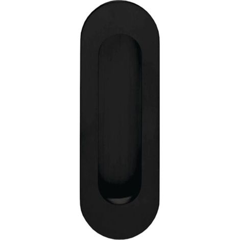 Coquille Porte Coulissante Ovale - L120mm x L40mm - Pour Installation En Applique Ou En Flush - Sans Trou Serrure - 1 Pièce (1/3)