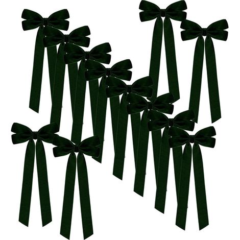 en Velours de Noël 12 Pièces Décorations pour Les Fêtes Ornements Festifs Pendants Pour Décorateurs d'Intérieur Organisateurs de Fêtes Porte d'Entrée Bureau Couronne Escalier (1/5)