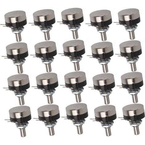 20 kits d'accessoires de potentiomètres monotours à film de carbone pour la commande de vitesse de moteur B504 500K (1/5)