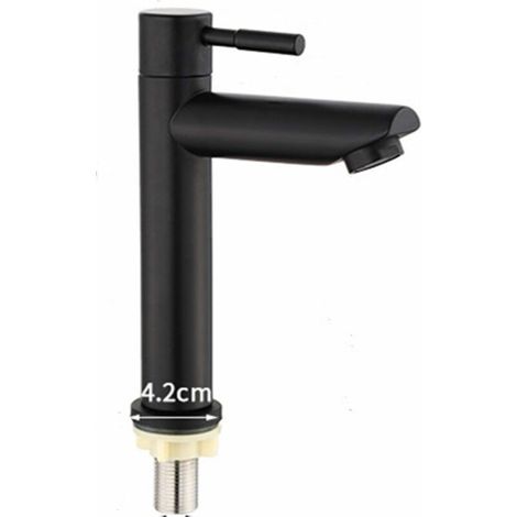 Matte Black Stainless Steel Bathroom Faucet (1/3)