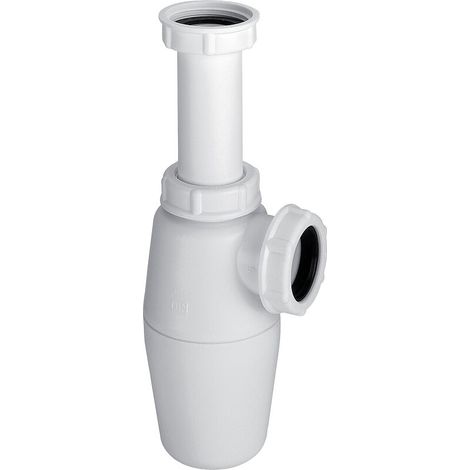 Siphon de lavabo 101992 – Polypropylène réglable en hauteur – Garde d'eau 50 mm – Écrou et joint conique inclus