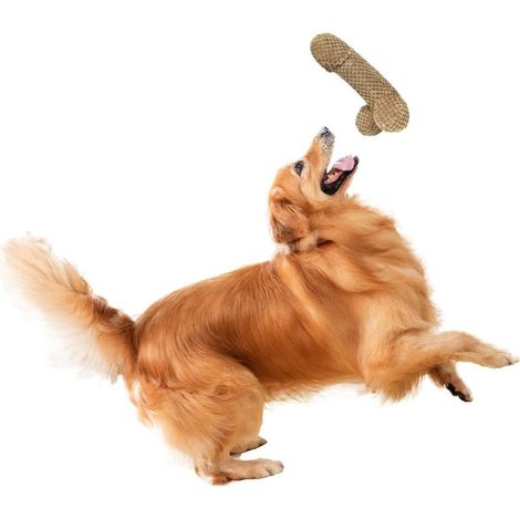 Jouet en peluche durable et résistant aux mâchouillages, adapté aux chiens destructeurs interactif et anti-stress. (1/5)