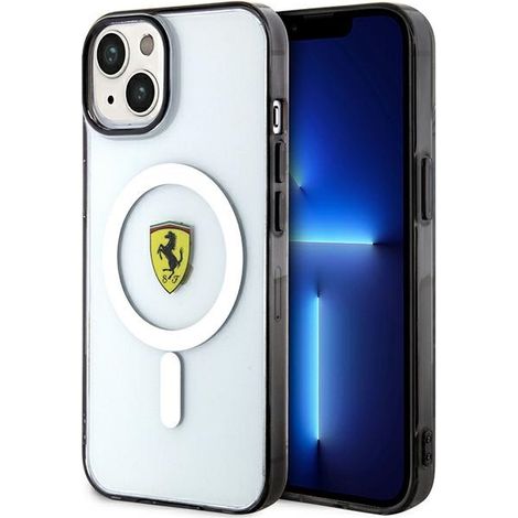 Funda rígida transparente Ferrari FEHMP14MURKT para iPhone 14 Plus / 15 Plus de 6,7" con MagSafe y diseño envolvente. (1/5)