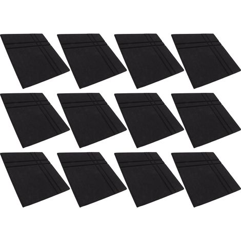 Lot de 12 panneaux acoustiques noirs auto-adhésifs en fibre de polyester pour l'insonorisation des studios (1/5)