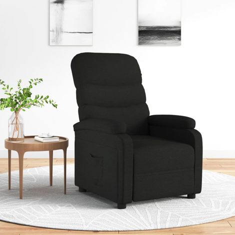 Fauteuil inclinable Noir Tissu vidaXL (1/7)