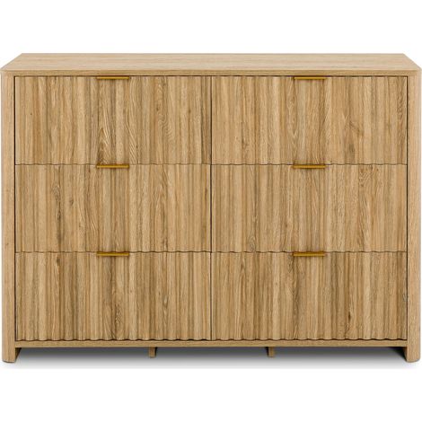 Commode 6 tiroirs ELLA Chêne (1/5)