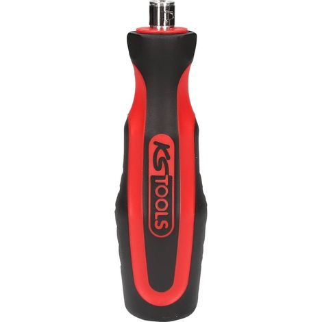 Kstools – Manche ERGOTORQUEplus 1/4' – Poignée bimatière ergonomique – Anneau de verrouillage pour embouts DIN 3126 – Longueur 110mm (1/4)
