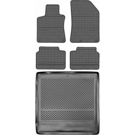 Peugeot 308 II SW / Kombi de 2014 a 2021 SET - Alfombrillas de goma para coche + alfombrilla para maletero (1/5)