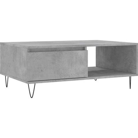 Maison Exclusive - Table basse gris béton 90x60x35 cm bois d'ingénierie