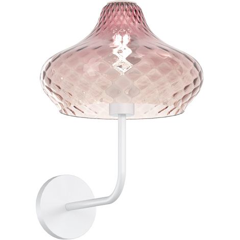 Applique Contemporanea Dress Metallo Bianco Vetro Ruggine 1 Luce E27
