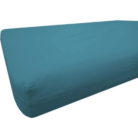 Drap Housse - COTE DECO - 140x190 cm - 100% Satin de Coton - Bonnet 30 cm - Toucher Soyeux