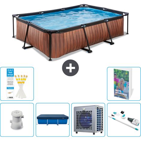 Exit-toys Piscina Exit Rectangular - Efecto madera - 300x200x65 cm - 7-piezas  S199 (1/5)