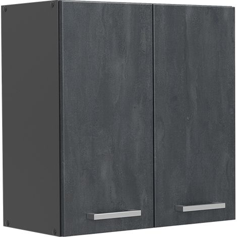 Elément haut de cuisine R-Line, Béton noir, 60 cm, Vicco (1/5)