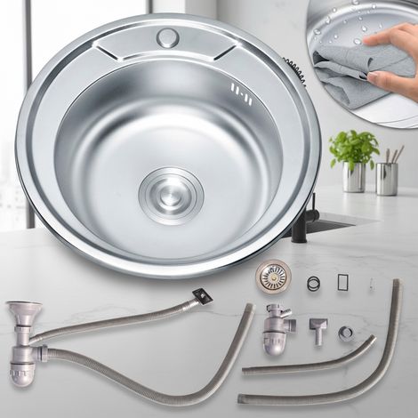 Lavello da incasso Lavello da cucina Lavello in acciaio inox Lavello rotondo in acciaio inox Accessori (1/4)