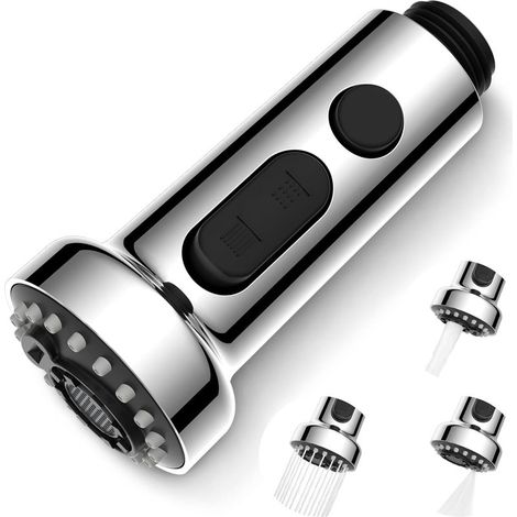 Accessoire de robinet de cuisine extractible 1 pièce - Modèle PT04 trois vitesses - Lame électrodépoussiérée - Design anti-éclaboussures et multifonction. (1/5)