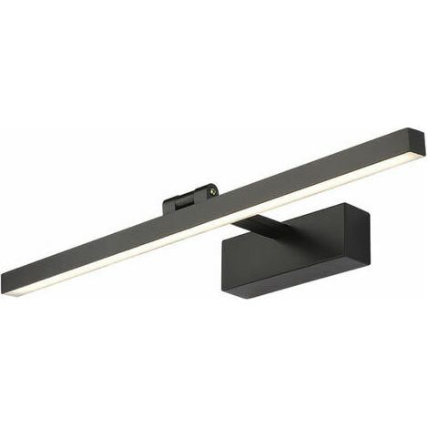Ulisem Applique Murale Moderne A Led Ac100-240V 9W 40Cm/15.7In Applique Murale Interieure Pour Miroir De Salle De Bain 3000K/4000K/6000K 3 Couleurs, Noir