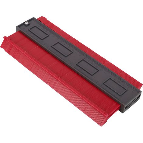 Kopierschablone mit Verriegelung, Konturmesswerkzeug für die Holzbearbeitung, rotes Zubehör L 250 mm / 10 Zoll (1/5)