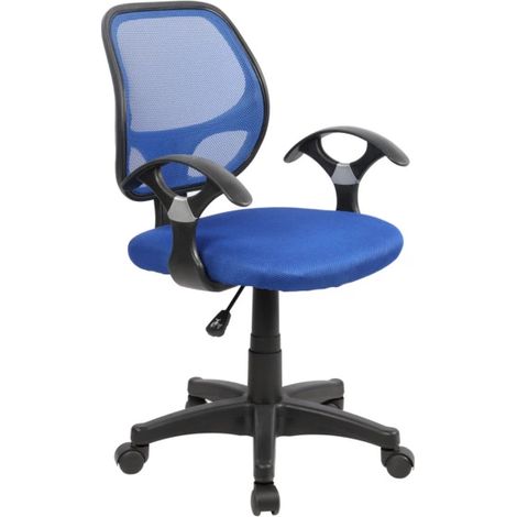 sedia da ufficio blu "smart2" con braccioli, 57x56x88-100 cm