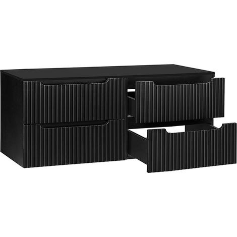 Doppelwaschtisch-Unterschrank 160cm, in schwarz, NEWPORT-56-BLACK (1/5)