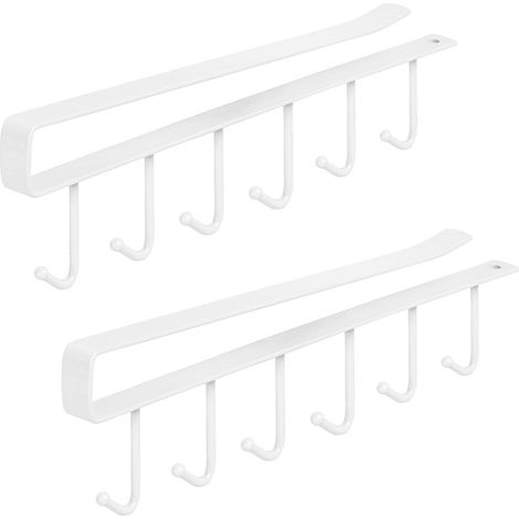 Crochets en fer forgé multifonctions, 2 pièces, supports de rangement pour armoire, crochets sans couture pour rangée de garde-robe (1/5)