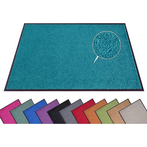 Paillasson Tapis de Sol Antidérapant pour intérieur et extérieur 60 x 180 cm Paillasson Lavable et résistant aux intempéries pour entrée et extérieur pétrole (1/5)