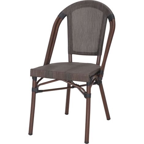 AUTRES Chaise d’extérieur avec un style bistrot - modèle 056 - marron/gris (1/4)