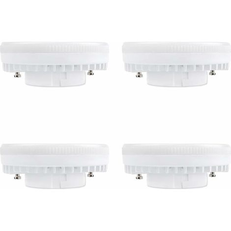 Spot LED GX53 9W Blanc Chaud 3000K, 900LM, AC 230V, Equivalent CFL GX53 15-18W, 120° Ampoule Réflecteur LED GX53 pour Meuble Cuisine/Armoire, non-dimmable, lot de 4 [Classe énergétique A+] (1/4)