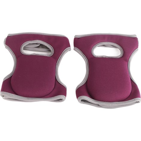 Professionelle Knieschoner – dicke Gelpolsterung – Doppelriemen + verstellbare Clips – lila – Gartenarbeit/Bauarbeiten – Herren/Damen