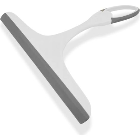 Raclette à vitres polyvalente - Raclette de douche, vitres, voiture, miroirs - Facile à nettoyer - Silicone antidérapant - Raclette PP+TPR durable - 19 x 22 cm - Légère et réutilisable (1/3)