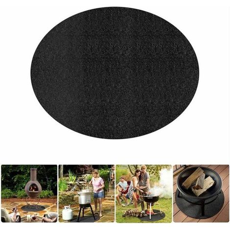 Feuerfeste Matte, Grillmatte Antirutschmatte für Garten Faltbar, Hitzebeständig, für Grillen Camping Party Schutz Grillmatte Anti 120cm (1/4)