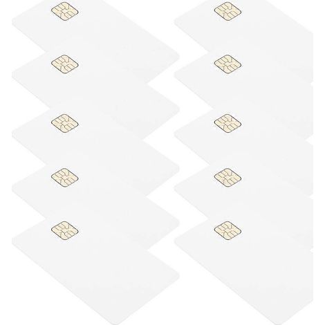 75 puces vierges pour systèmes de contrôle d'accès, en PVC blanc, équipées de puces mémoire de 16K. (1/5)
