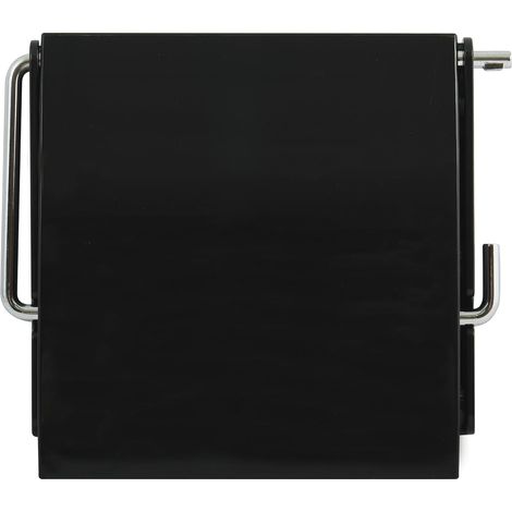 Porte Rouleau Papier WC Mural - PS & Acier Chromé - pour Stockage Douche et Accessoires de Bain - Noir - Idéal pour Produits de Soins Personnels (1/5)