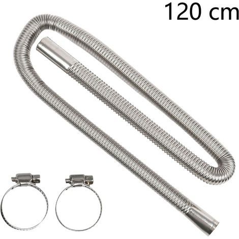 120 cm Abgasrohr für Stromaggregat, Edelstahl-Abgasrohr, Zusatzheizung. (1/5)