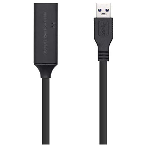 AISENS - A105-0409 - USB 3.0 CÂBLE D'EXTENSION AVEC AMPLIFICATEUR ET ALIMENTATION, TYPE A/M-A/H, NOIR, 15M (1/4)