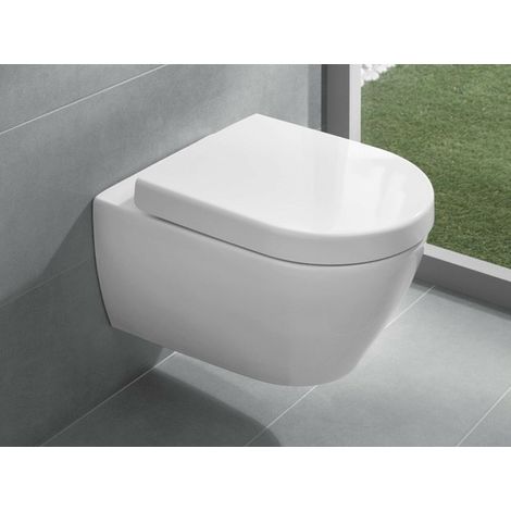 Cuvette Subway 2.0 à bride ouverte Couleur scarabeo: Blanc brillant - Version Abattant: Abattant standard (1/3)