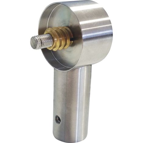 KWS Endstütze RS - gerade Rundrohr, für Holzrohr, 40mm, Edelstahl (1/3)