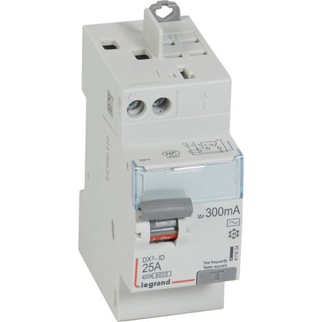 DX³-ID Interrupteur différentiel 2P 25A Type AC 300mA 230V Legrand - LEG411634