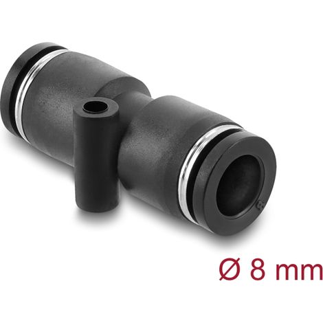 Pneumatik Steckverbinder 8 mm mit Befestigungsloch gerade