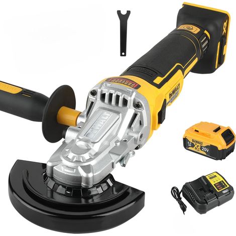 Meuleuse d'Angle Tête Plate 18V DEWALT DCG405FN, Tronçonneuse Brushless Ø 125 mm pour Espaces Restreints