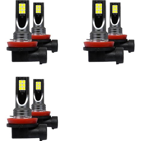 Kit de 6 ampollas LED COB 60W 6000K H11 H8 H9 en smog, luz, brillo, transparente (1/5)