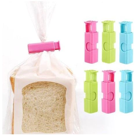 Lot de 12 pinces à sac à pain, pinces à sac, pinces à bagel, poignées antidérapantes, faciles à presser et à verrouiller, couleurs assorties (1/5)