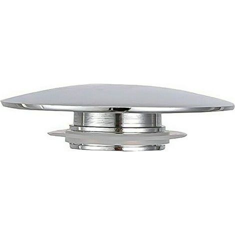 Bouchon de lavabo Up - 66 mm - Argenté chromé - Bouton pression - 1 pièce (1/5)